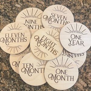 Baby Wooden Milestone Discs